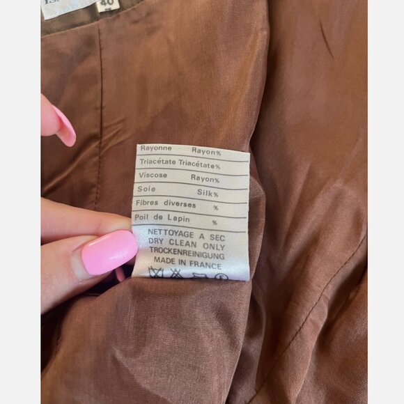 Vintage ISABELLE ALLARD chocolate dress with bows, size 40 🎀✨ - Picture 14 of 14